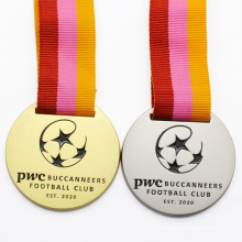 Wholesale Round Gold Embossed Sport Custom Sports Football Award Medal